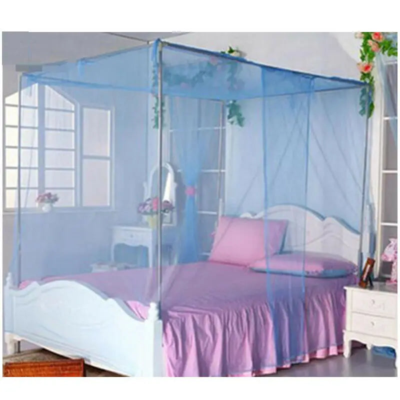2024 Summer Home Mosquito Nets 4 Corner Post Bed Canopy Net Double Bed Lightweight Fashion Bedding Mosquito Nets