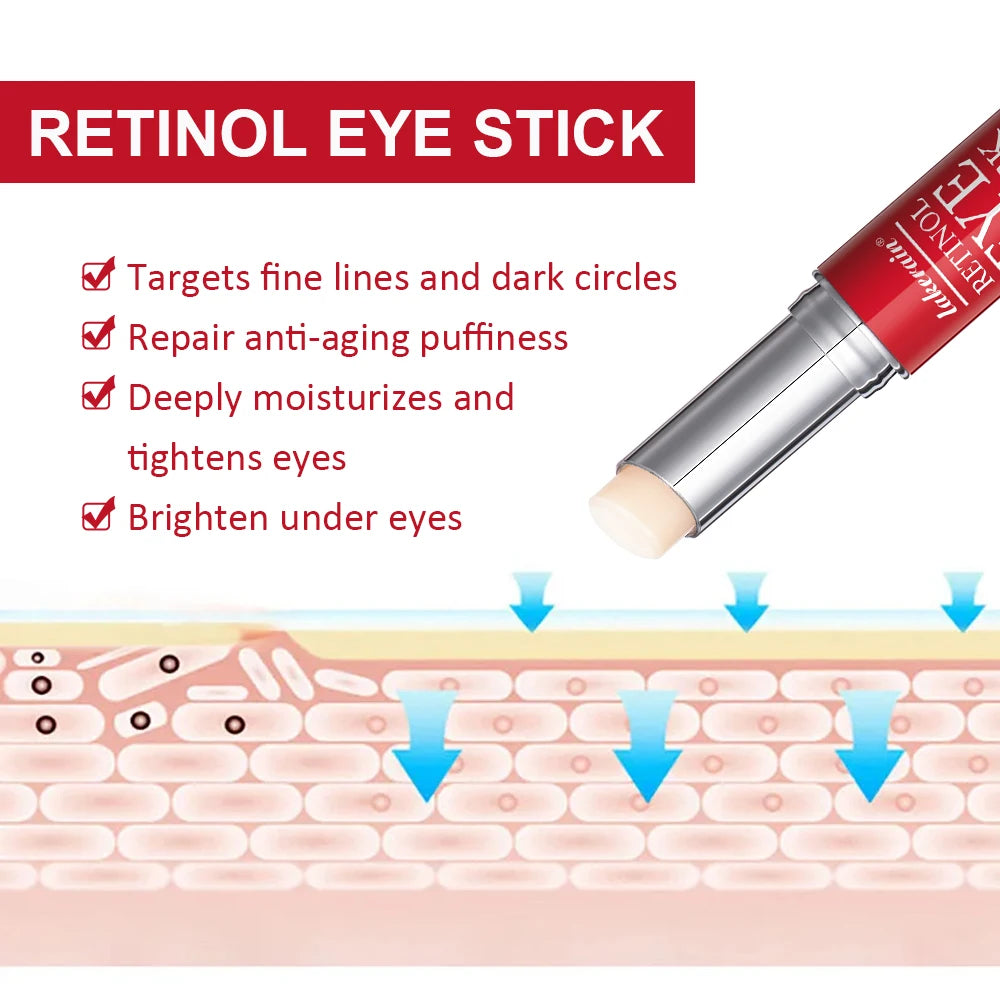 Retinol Eye Cream Stick โ Dark Circle Remover, Eye Firming & Anti-Wrinkle Serum for Women