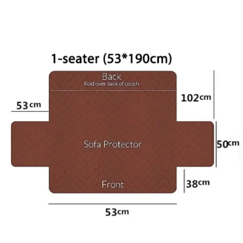 1Seater Recliner Sofa Covers Flannel Plush Armchair Slipcovers with Pockets Relax Recliners Sofa Mat Chair Cover Home