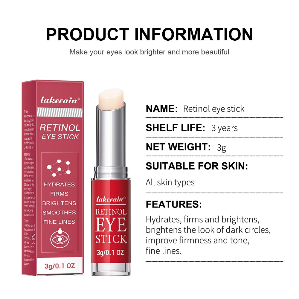 Retinol Eye Cream Stick โ Dark Circle Remover, Eye Firming & Anti-Wrinkle Serum for Women