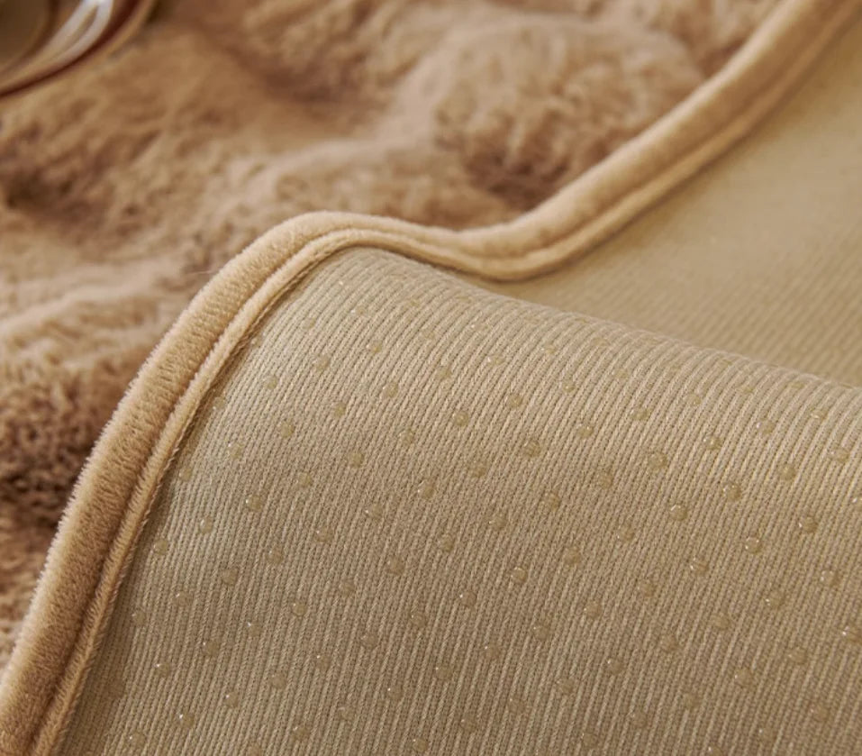 Faux Rabbit Fur Bubble Warm Plush Sofa Cover for Winter Soft Immitation Fur Sofa Towel Universal Couch Seat Slipcover Decor