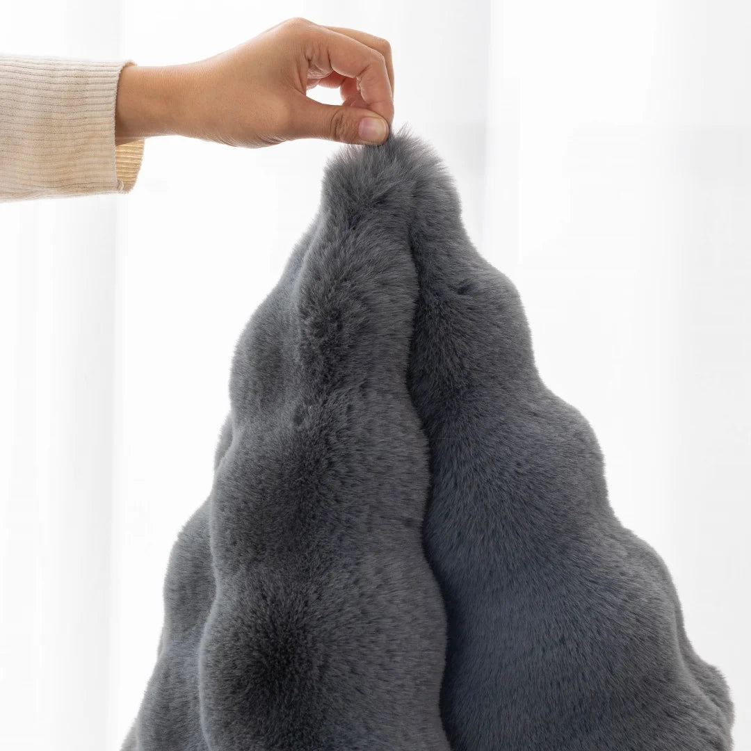 Thicken Imitation Rabbit Fur Plush Sofa Slipcover Non-slip Soft Sofa Towel Couch Cushion For Living Room Modern Home Decor