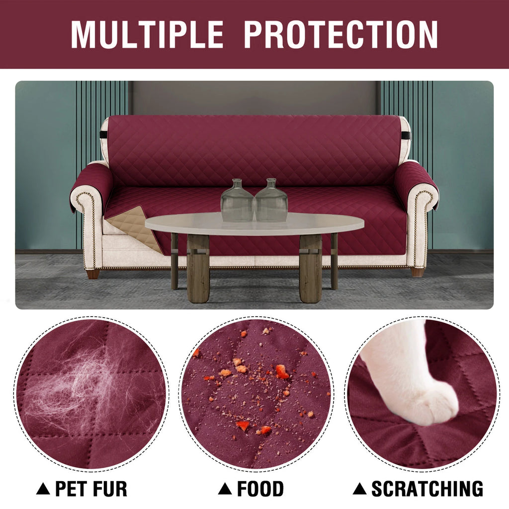 1pc Waterproof Pet-Friendly Sofa Cover with Diamond Pattern Design - Easy Clean, Modern Slipcover for Living Room & Office Decor